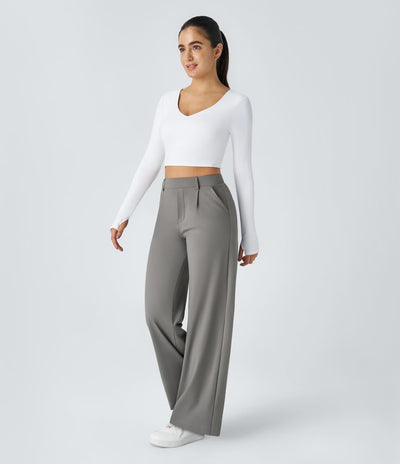 ColaTek Air™ flared trousers with high waistband and zipped side pockets
