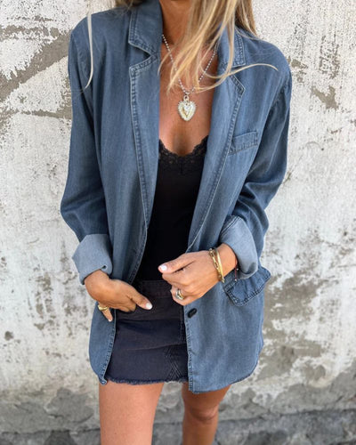 MIREIA - DECONTRACTED DENIM BLAZER