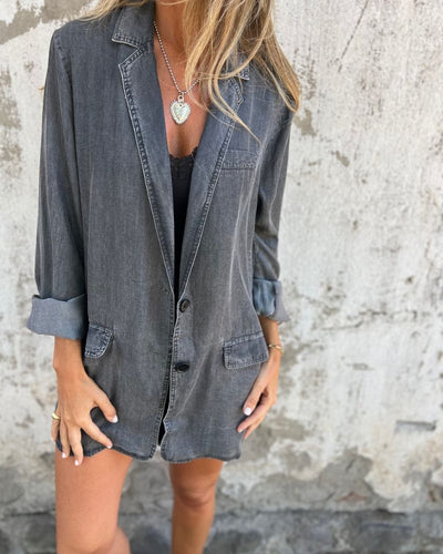 MIREIA - DECONTRACTED DENIM BLAZER