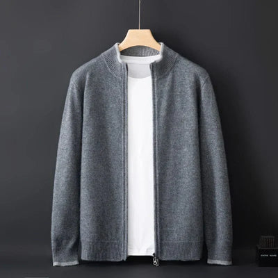 DANIEL- cashmere jacket with zip fastener