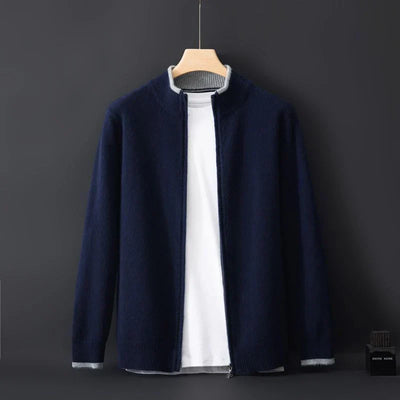 DANIEL- cashmere jacket with zip fastener