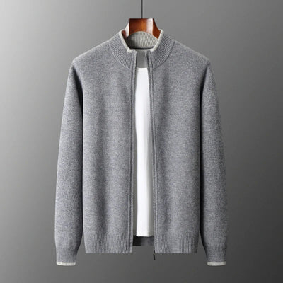 DANIEL- cashmere jacket with zip fastener